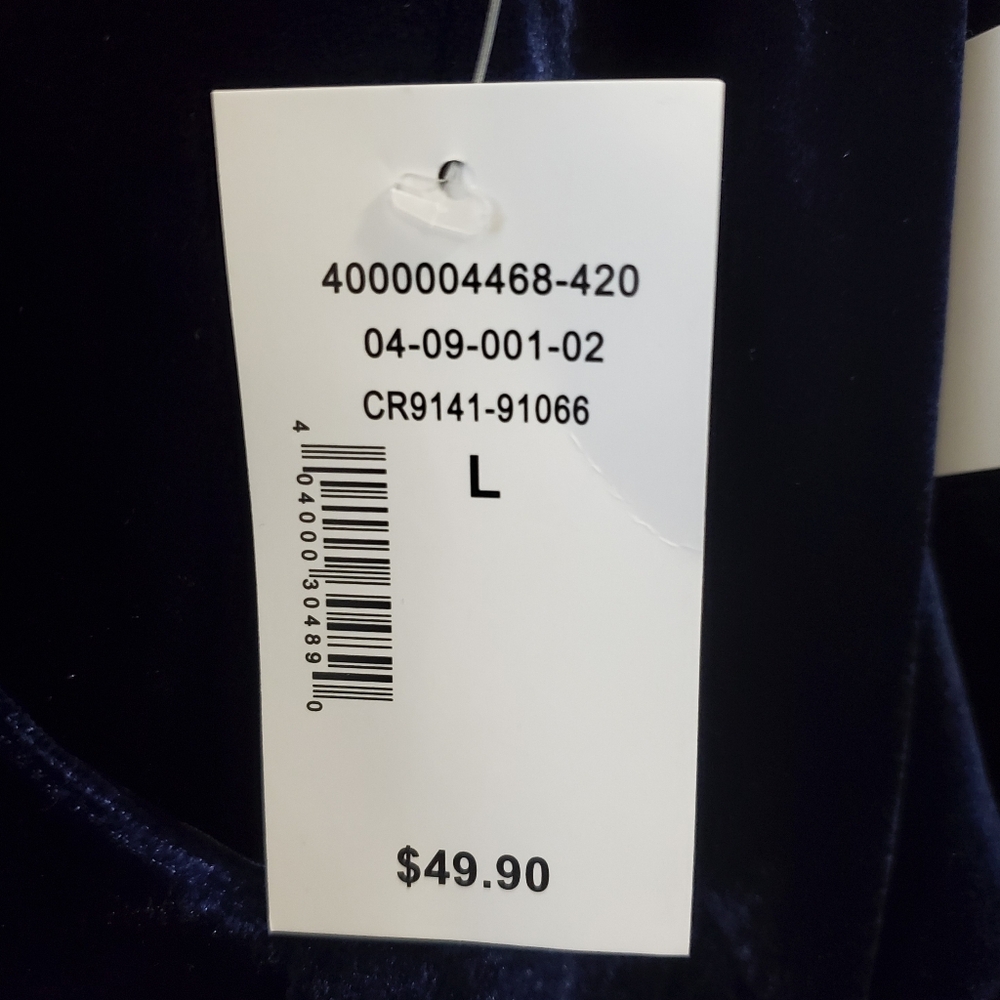 BNWT Cleo Velour Pull-On Jogger in ink (navy) with pockets - Picture 8 of 8
